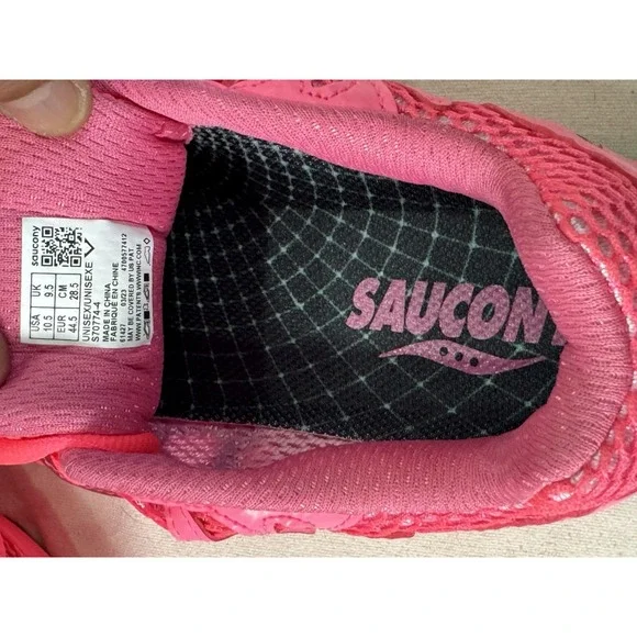 Saucony Grid‎ Azura 2000 Triple Neon Pink Rose S70774-4 Men sz 10.5 Unisex - Picture 14 of 16